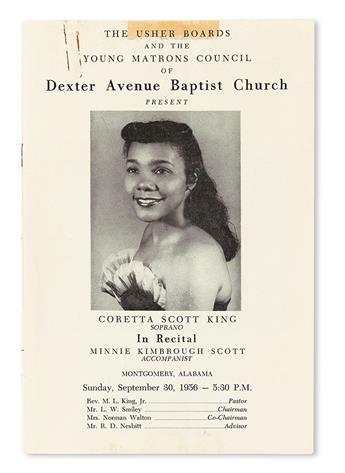 (CIVIL RIGHTS--KING, MARTIN LUTHER JR.) Montgomery Improvement Association Appearing in Concert Mrs. Coretta Scott King, National Famo